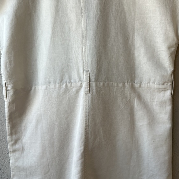 NWT Banana Republic Factory Linen Blend Shift Dress in Alabaster Size S Petite - Picture 7 of 16